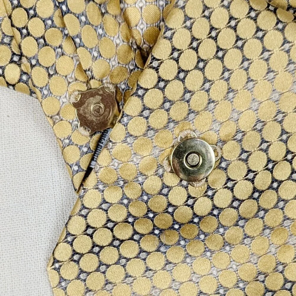 Ogsplosh Ascot Tie - Yellow Polka Dot Silk Scarf - Women's Silk Cravat - NEW